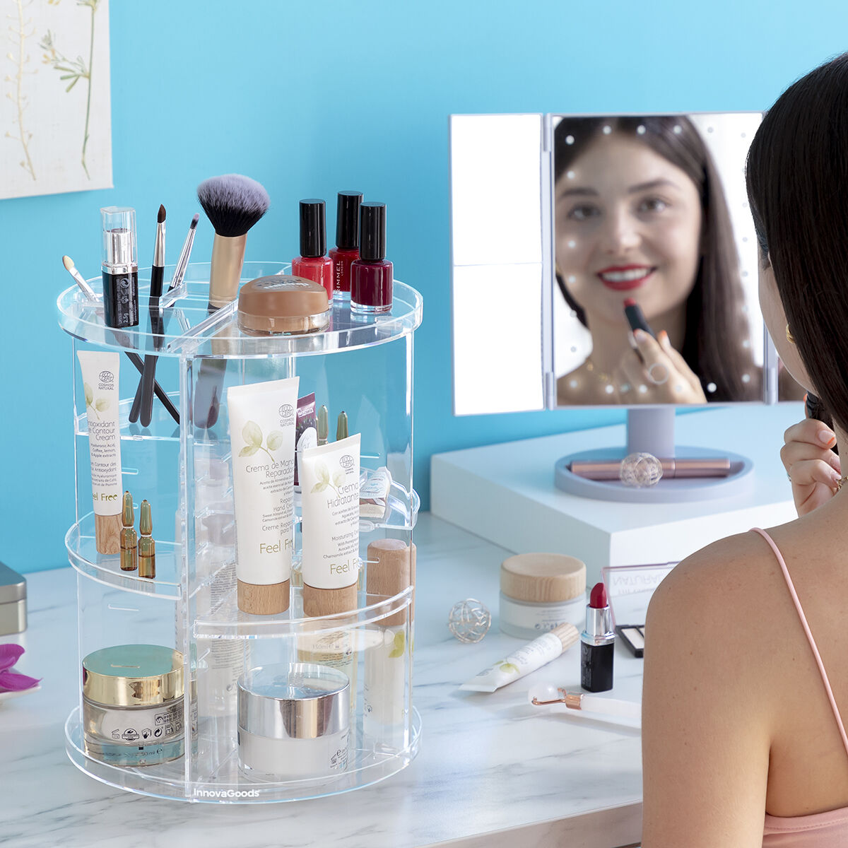 Rotierender Make-up-Organizer Rolkup InnovaGoods