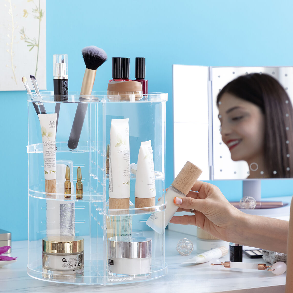 Rotierender Make-up-Organizer Rolkup InnovaGoods