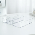 Acrylic Clear Drawer Organizer Set | Cosmetic Storage Box for Vanity, Desk & Office