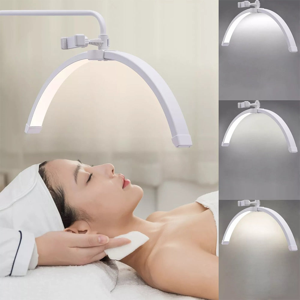 Moon, půlměsícová kosmetická stojací lampa, bílá-3